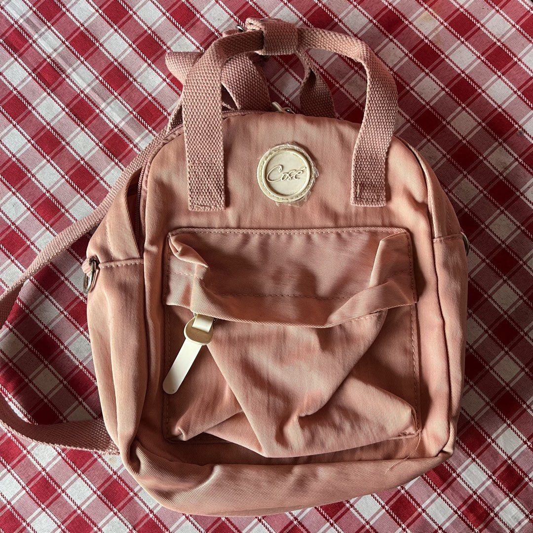 cose light pink mini backpack (Category: Backpacks) located in Quezon City. Submitted by dressingroombylech (Listing ID 1470023010, Image 3). Description: needs cleaning lang :).
