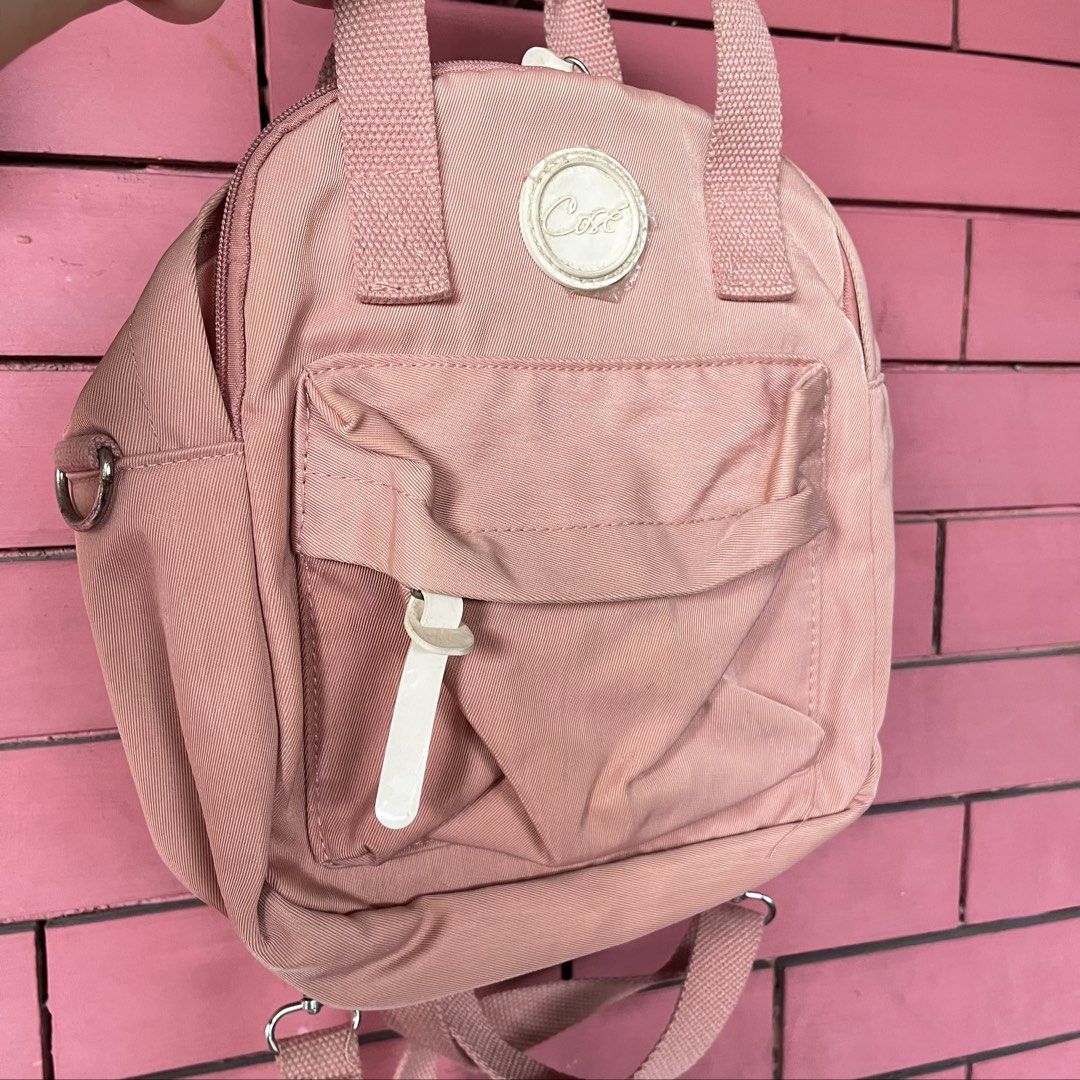 cose light pink mini backpack (Category: Backpacks) located in Quezon City. Submitted by dressingroombylech (Listing ID 1470023010, Image 1). Description: needs cleaning lang :).
