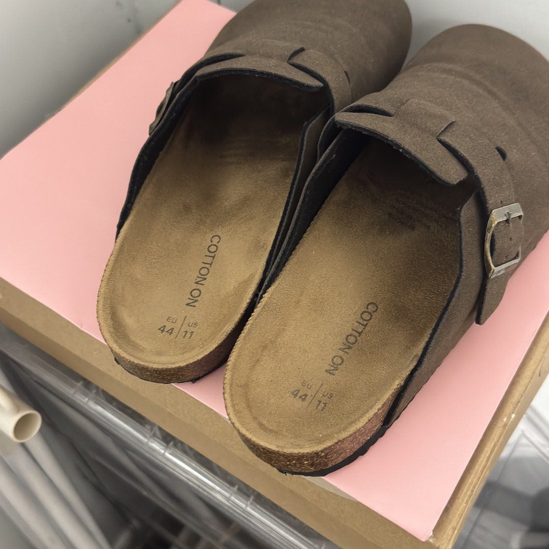 Cotton On Brown Clogs Size EU 44 US 11 (Category: Slippers & Slides) located in Manila. Submitted by suhbaru (Listing ID 1470087058, Image 2). Description: Cotton On Clogs Size 44EU or 11US Used once only Wrong size bought last week .