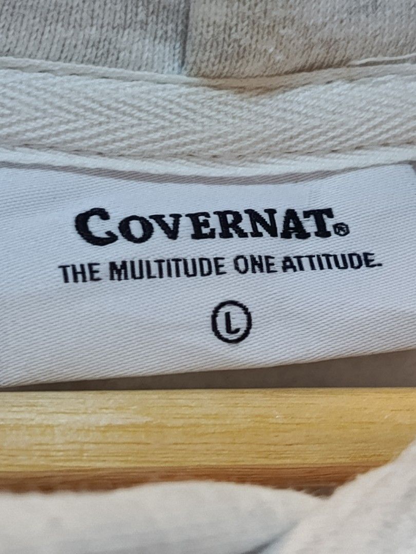 Covernat Pullover Hoodie Embroid Grey (As New) (Category: Coats, Jackets and Outerwear) located in San Francisco. Submitted by flipping_clothes (Listing ID 1470099115, Image 3). Description: ✅AUTHENTIC💯 ✅AS New ✅Color rate 10/10 light grey ✅dimes 23 X 28 ✅excellent Ribbings ✅excellent hood ✅ embroidered logo ✅crispy ✅no issue no flaws.