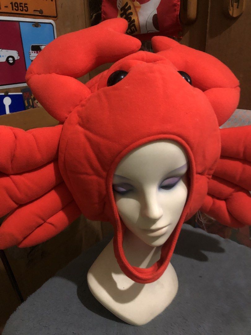Crab costume hat (Category: Plushies & Soft Toys) located in Quezon City. Submitted by markgolveo (Listing ID 1469963054, Image 2). Description: Crab costume hat Minor spot stain non noticeable by far Adult size.