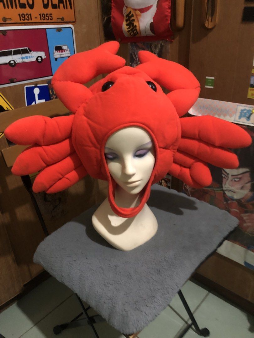 Crab costume hat (Category: Plushies & Soft Toys) located in Quezon City. Submitted by markgolveo (Listing ID 1469963054, Image 1). Description: Crab costume hat Minor spot stain non noticeable by far Adult size.