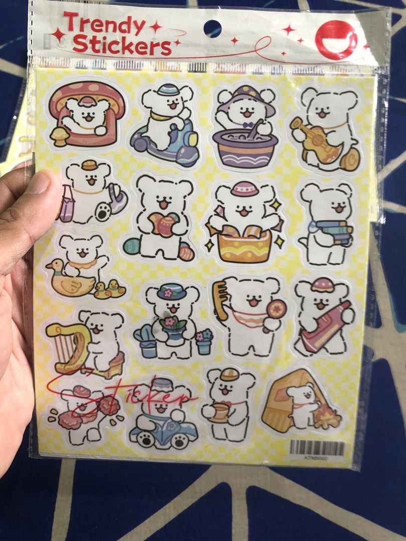 Cute sticker packs bundle (Category: Stationery & School Supplies) located in Quezon City. Submitted by markgolveo (Listing ID 1469948465, Image 2). Description: Cute sticker packs bundle Set of 4 packs Each pack consists of 6 sheets of sticker sets.