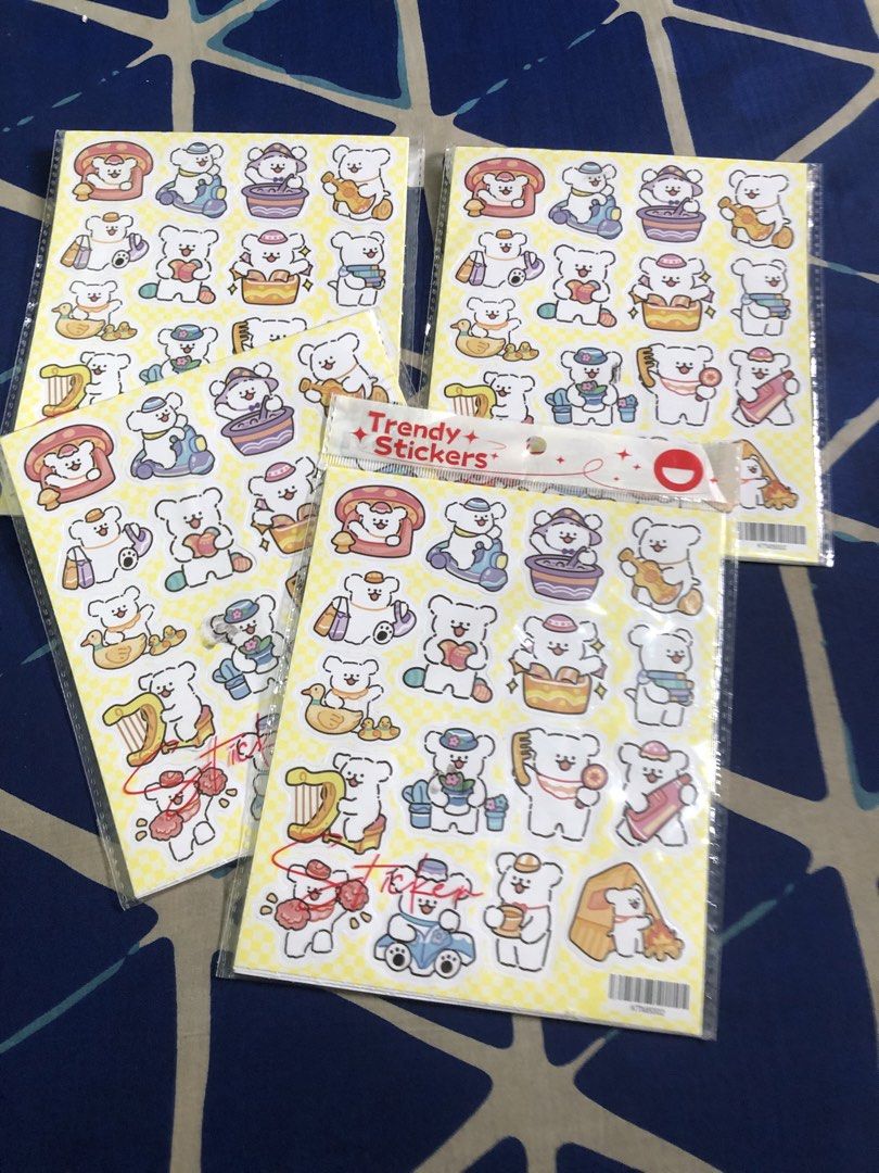 Cute sticker packs bundle (Category: Stationery & School Supplies) located in Quezon City. Submitted by markgolveo (Listing ID 1469948465, Image 1). Description: Cute sticker packs bundle Set of 4 packs Each pack consists of 6 sheets of sticker sets.