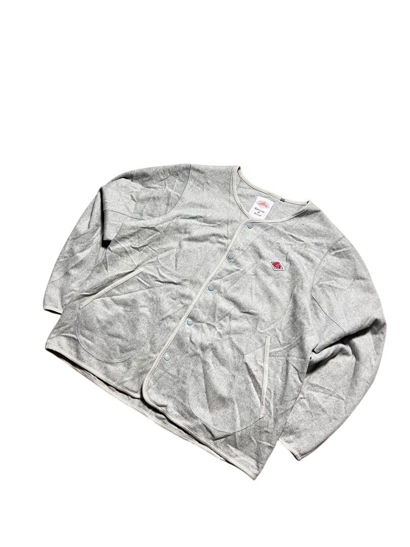 DANTON COLLAR LESS FLEECE GRAY JACKET (Category: Coats, Jackets and Outerwear) located in Las Pinas. Submitted by greedythrifterz (Listing ID 1470092287, Image 3). Description: DANTON COLLAR LESS FLEECE GRAY JACKET DIMES- WIDTH 21.5 BY LENGTH 25 ISSUE- NEED-WASH ONLY (check pics) NEGOTIABLE, FREE SHIP.