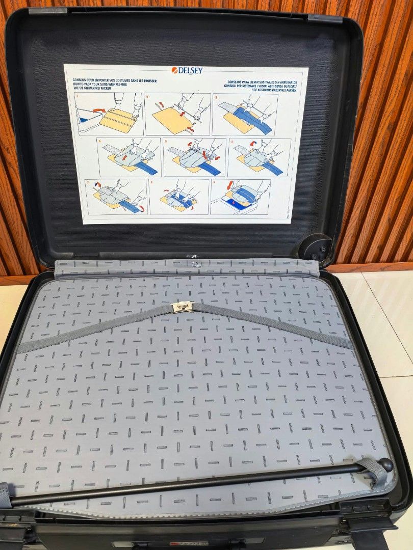 Delsey (Category: Luggage) located in Manila. Submitted by jzjapansurplus (Listing ID 1469953471, Image 3). Description: Brand: Delsey ✅ 💯 Legit Brand ✅ Medium luggage ✅ H19" x L24" x D9" ✅ Clip type/ Zipper-less Design ✅ Top and Side Handle ✅ Heavy Duty Guaranteed ✅ High Grade Durability ✅ Triple Lock with Passcode ⬆️ Minimal sign of usage scratch Only!.