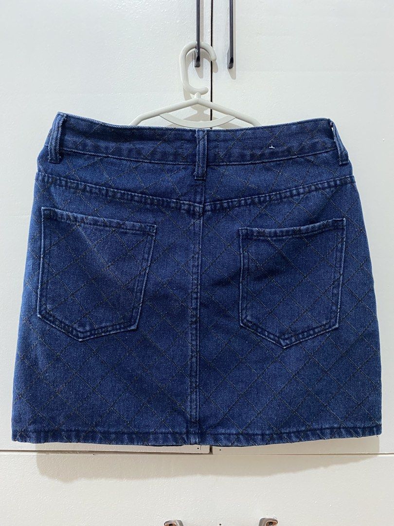 Denim Skirt (Category: Skirts) located in Naga. Submitted by she_clutter (Listing ID 1469997528, Image 3). Description: ✨Brandnew✨ *Color may vary due to lighting* *Actual pics posted* Personally bought in Taiwan Waist: 27-28 inches Length: 16 inches.