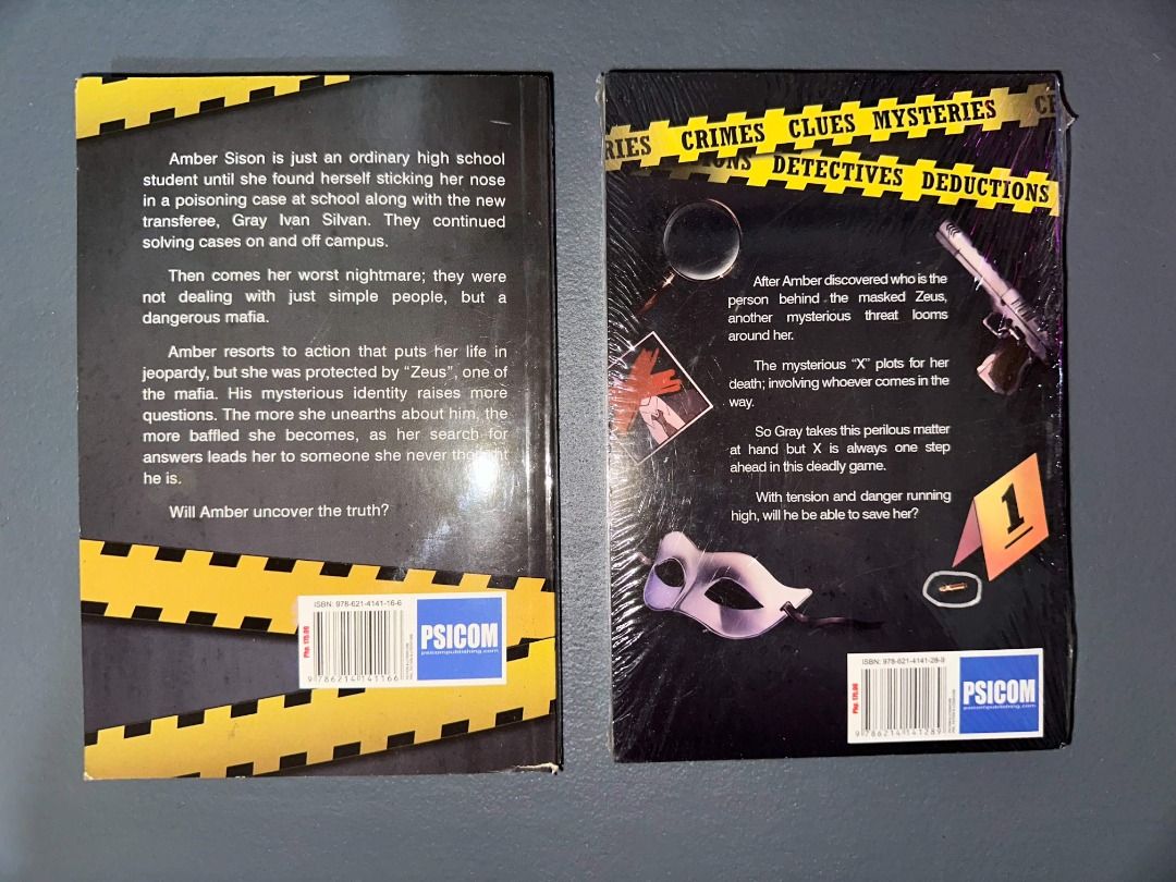 Detective Files File 1 Part 1 & 2 by Shinichiloooabs BUNDLE (Category: Storybooks) located in Caloocan City. Submitted by mae2551 (Listing ID 1470073422, Image 2). Description: - Title: Detective Files (File 1 - Part 1 & Part 2) - Author: Shinichiloooabs (Tammii Gomez) - Publisher: PSICOM - Genre: Local YA mystery and crime fiction - Format: Paperback - Condition: Part 1 has some browning at the page edges. Part 2 is still partly wrapped in its o