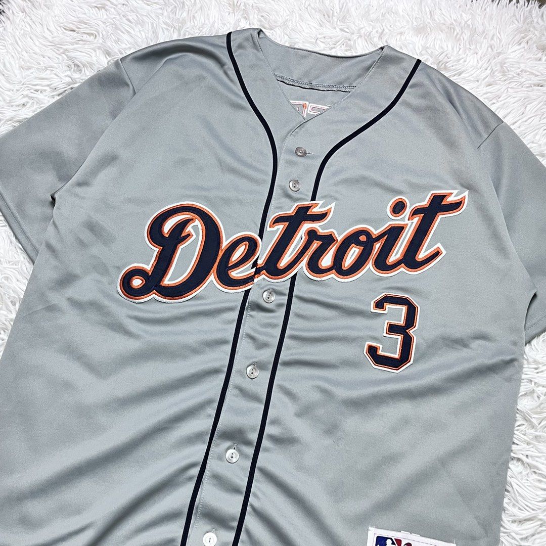 detroit MLB jersey (Category: Activewear) located in Baguio. Submitted by sellingtonshop (Listing ID 1469950909, Image 3). Description: u7. Vintage Detroit Tigers Baseball Jersey #3 Sheffield by Majestic Size: XL Dimes: 31*26 Condition: excellent Issue: none Mine: 880 Steal: 980 Grab: 1080.