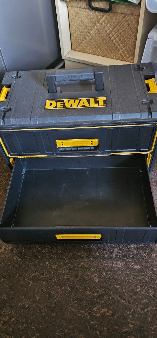 Dewalt Tough System DS290 2 Drawer Unit (Category: Construction Tools & Equipment) located in Quezon City. Submitted by safeforest.492237 (Listing ID 1470137983, Image 3). Description: - Authentic Dewalt Tough System DS290 2-drawer tool storage unit - Heavy-duty black and yellow construction built for tough jobsites - Smooth-sliding deep drawers for easy tool and gear organization - Stackable design compatible with other Tough System modules - Cl