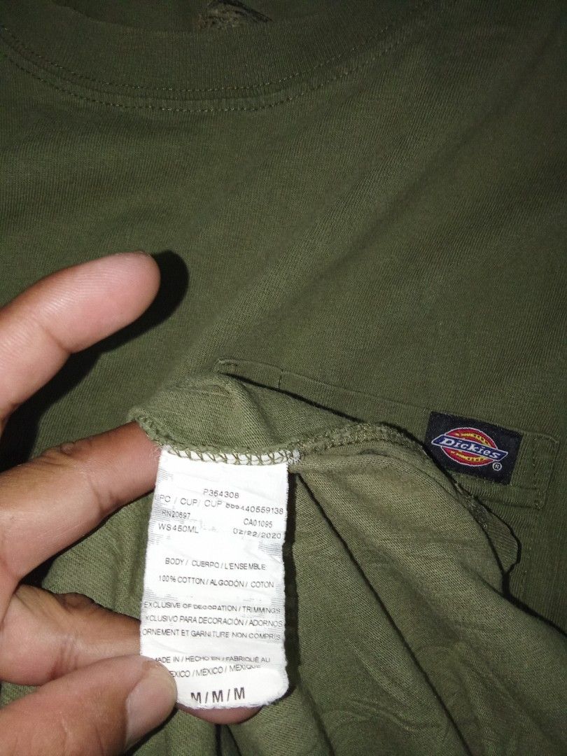 Dickies Pocket tee (Category: Tshirts & Polo Shirts ) located in Manila. Submitted by oddhorse_38124c (Listing ID 1470080292, Image 3). Description: as new condition no issue 10 color rate dimes 22x29.