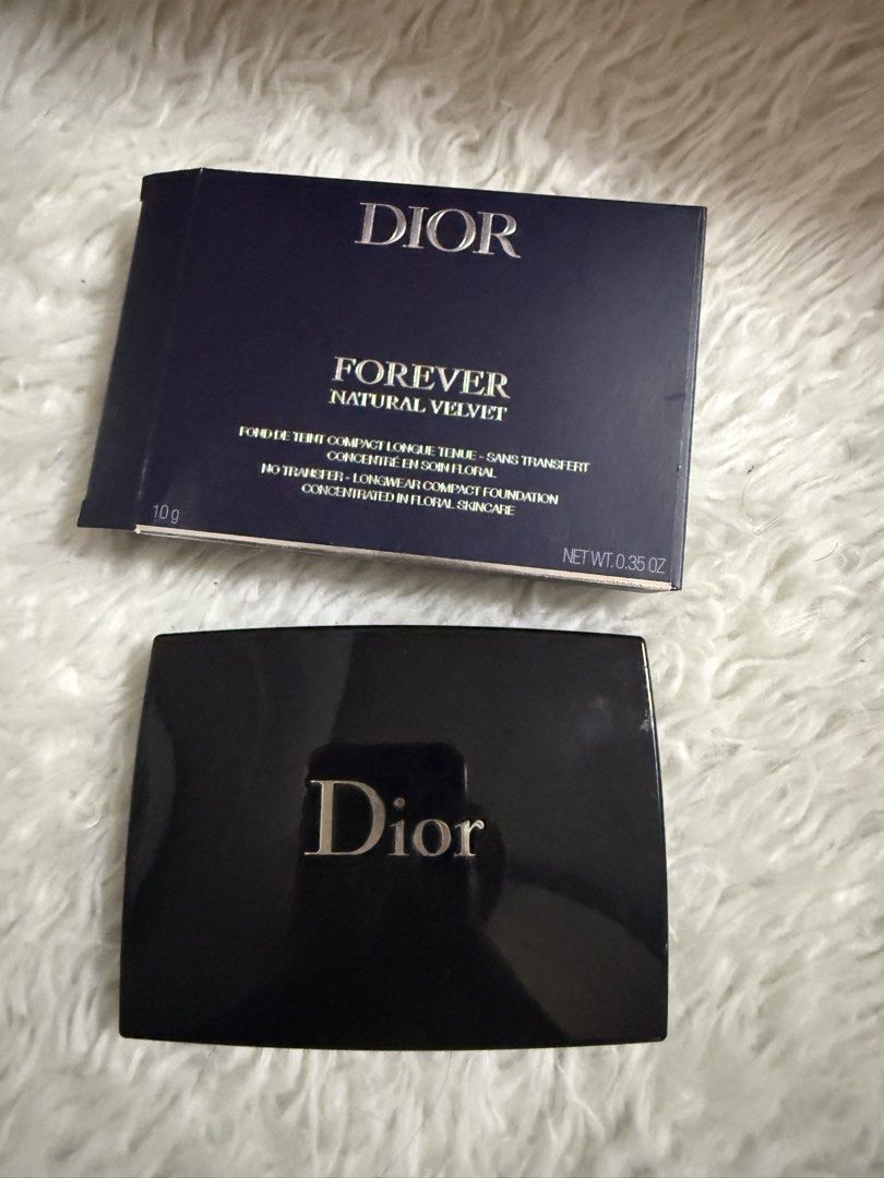 Dior Forever Natural Velvet Compact Foundation (Category: Makeup) located in Cavite. Submitted by galoreforsale (Listing ID 1470060338, Image 1). Description: - Brand: Dior - Product: Forever Natural Velvet Compact Foundation - Shade: 1N Neutral - Size: 10g / 0.35 oz - Condition: Brand new / unused (opened only for photos) - Inclusions: Original box and sales invoice - Purchase Price: 5,250 PHP - Expiry Date: January 2029 - .