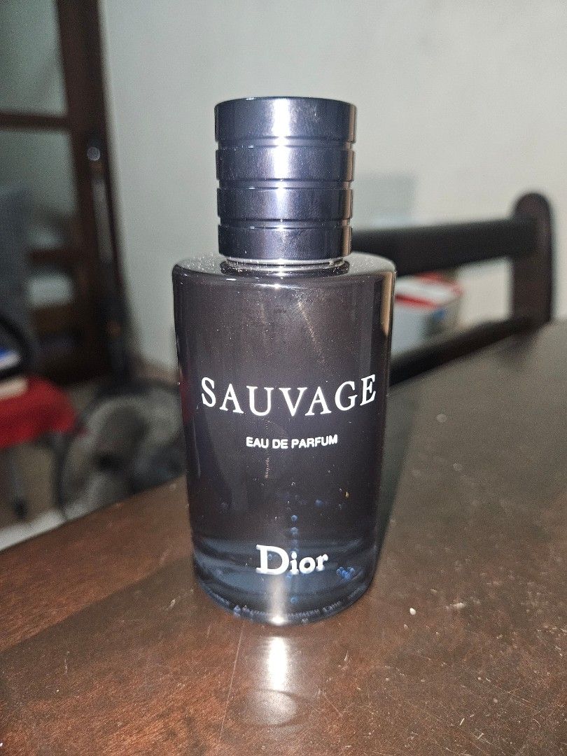 Dior Sauvage Eau de Parfum (Authentic Tester) (Category: Fragrance & Deodorants) located in Caloocan City. Submitted by santig.22 (Listing ID 1470101616, Image 2). Description: - Item: Dior Sauvage Eau de Parfum (Full Size) - Condition: Brand new with original white box - Bottle details: Dark blue glass, heavy solid construction, magnetic cap - Scent profile: Classic men's fragrance with fresh and woody notes - Guaranteed authentic, perfect for d