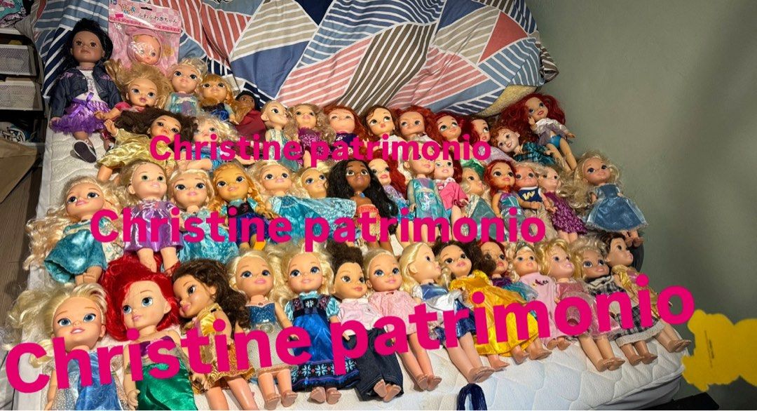 Disney dolls take all (Category: Western Merchandise) located in Pasay City. Submitted by tindarela (Listing ID 1469963166, Image 1). Description: Take all na po ask is nalang po may issue si moa missing 1 finger ngat ngat na🥹 pero all in good condition. Na 46dolls in total Merong 18inches, animator, baby dolls ayan na po makukuha niyo sa 8,500 pwede naman tumawad wag lang masaydong barat salamat!!!.