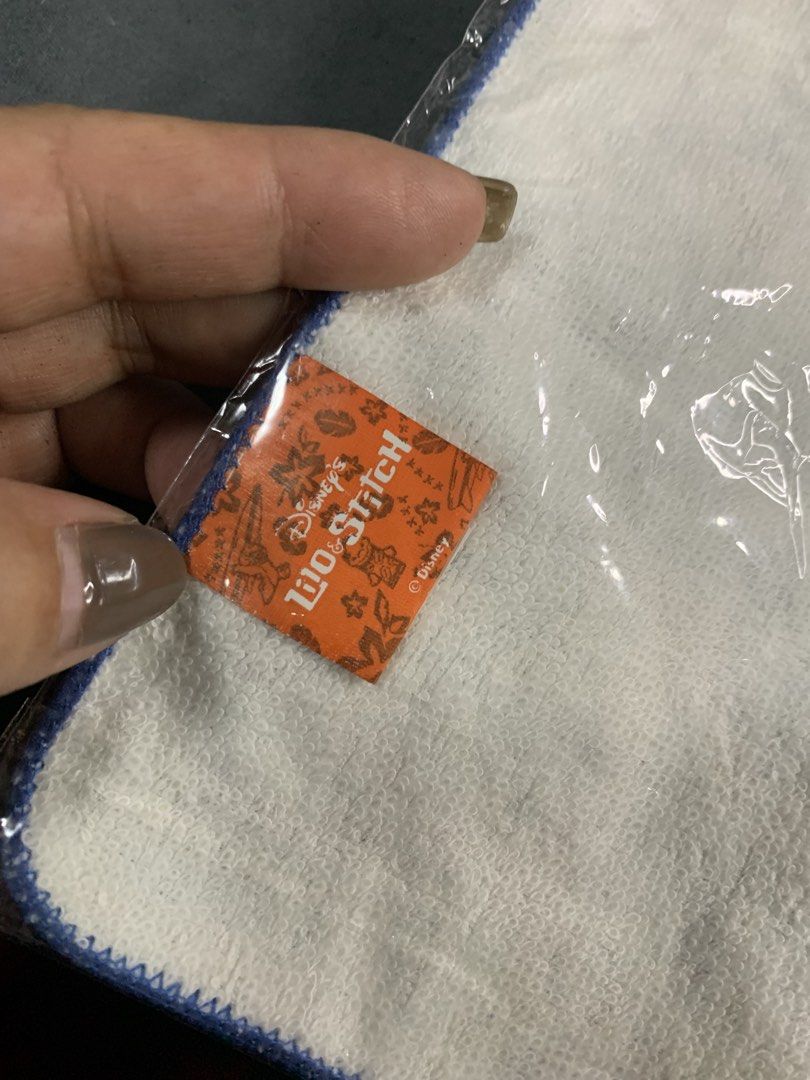 Disney stitch small face towel (Category: Towels, Napkins & Holders) located in Cabanatuan. Submitted by mjluxxejapan (Listing ID 1470097280, Image 3). Description: Fixed price. Bnew sealed.face towel only 8”x8” meas cotton mganda quality makapal .
