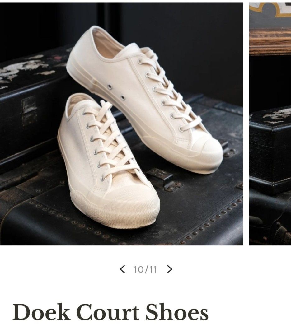 Doek ecru vulcanized shoe (Category: Casual Shoes) located in Muntinlupa City. Submitted by kamiseta01 (Listing ID 1470060547, Image 2). Description: authentic doek ecru vulcanized shoe by moonstar made in Japan size 8 TTS need wash details posted.