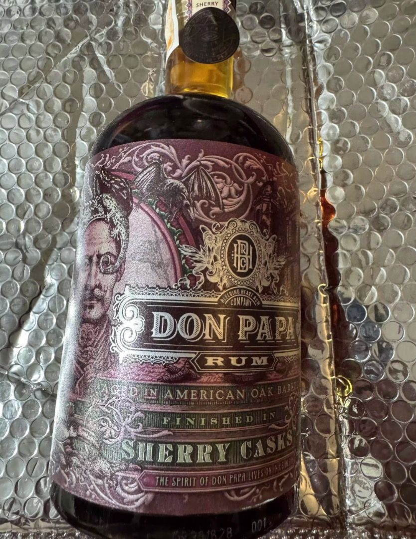 Don Papa Sherry Cask 700ml (Category: Beverages) located in Quezon City. Submitted by nanette.dela.torre (Listing ID 1469965966, Image 2). Description: Don Papa Sherry Cask is a premium Philippine rum matured in ex-bourbon barrels and finished in sherry casks, giving it a rich, smooth character with notes of dried fruits, sweet spices, oak, and caramel. Brand: Don Papa Variant: Sherry Cask Volume: 700ml Type: Premium aged rum Taste Profile: Rich,