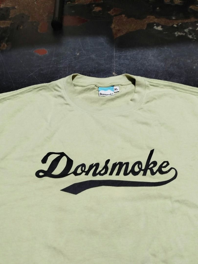 Donsmoke Sage Green Logo Tee (Category: Tshirts & Polo Shirts ) located in Caloocan City. Submitted by silverdragon_aaed38 (Listing ID 1470110662, Image 2). Description: Donsmoke Crew Neck T-shirt ( I don't smoke / light green ) Complete tags Size XL Dimes W 24.5 L 31 Color Rate: 10 Heavy Cotton Issue: Minor Discoloration 450 +sf.