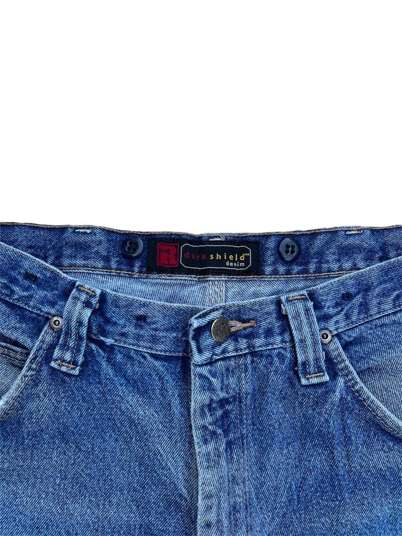 Double Knee Wrangler Riggs Workwear Pants (Category: Jeans) located in Manila. Submitted by thriftroommm_ (Listing ID 1470044375, Image 3). Description: Double Knee Wrangler Riggs Workwear Pants Waist: 36 Length: 43 Leg Opening: 9 Issue: minimal paint splatter, hill drag Condition: Excellent .