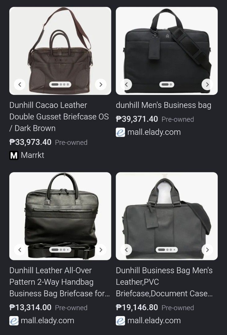 Dunhill Brown Leather Business Bag Briefcase (Category: Briefcases) located in Baguio. Submitted by jayrgijc52758 (Listing ID 1470090996, Image 2). Description: Dunhill business bag in tan color With sign No major flaw 16" length In very good condition 3500.