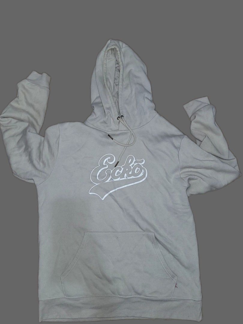 ECKO HOODIE (Category: Hoodies) located in Batangas. Submitted by dramaticcloset (Listing ID 1470048601, Image 1). Description: cream hoodie ECKO l-xl.