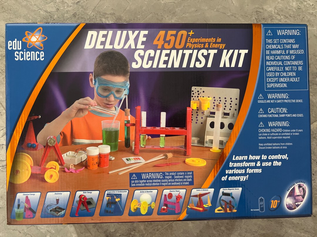 Edu Science Deluxe 450+ Experiments Physics & Energy Kit, Toys ...