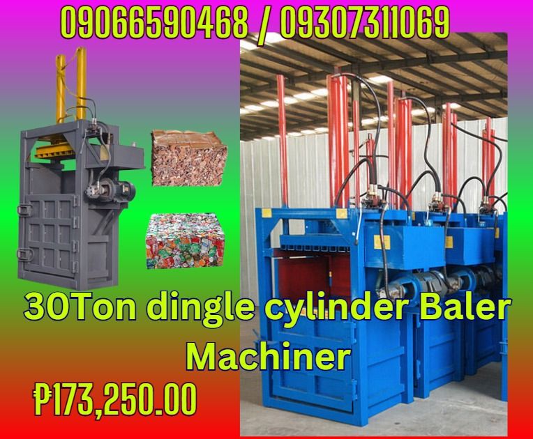 Electric Baler Machine garbage press machine (Category: Looking For) located in Pasig City. Submitted by bhabeyf20983 (Listing ID 1470007874, Image 1). Description: 30T BALER MACHINE SINGLE CYLINDER ELECTRIC MACHINE 11KW OIL CYLINDER 160 OIL PUMP 532 OVERALL DIMENSION 1700*680*2800 PACKING SIZE 1000*600*800 PRICE 173,250Php ✅ Quality products ✅ Big discount for bulk orders ✅ 100% LEGIT TRUSTED SUPPLIER! ✅ With Complete Legal Documents ✅ BIR Regis