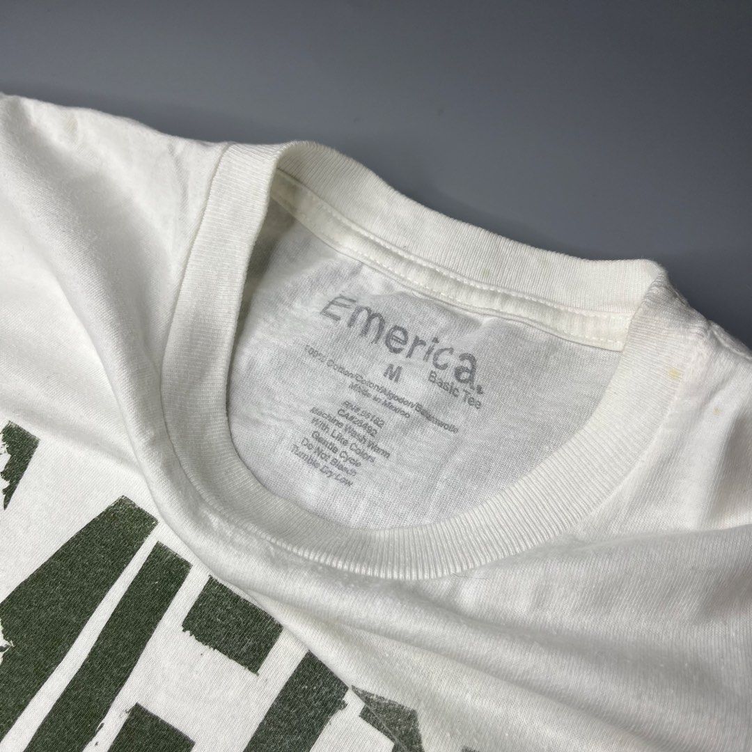 EMERICA (Category: Tshirts & Polo Shirts ) located in Manila. Submitted by aaaaaahhhhhh (Listing ID 1470078114, Image 3). Description: Medium 19W 29L Dot stain Lalamove or J&t Express + Shipping fee.