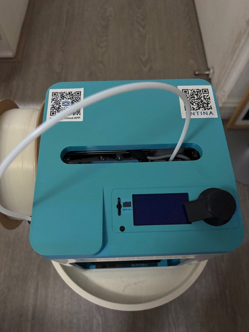 Entina Tina2S 3D Printer (Category: Printers, Scanners & Copiers) located in Quezon City. Submitted by MetroDeRetro (Listing ID 1470100826, Image 3). Description: Entina Tina2S 3D Printer * with SD card, cables, and box * Perfect for beginners. Small / mini 3d printer * with 3d printed spool holder to hold 1kg filament * Printed only two projects with this via sd card. Other than that, don’t know much about this printer as I am new to the hobby. 