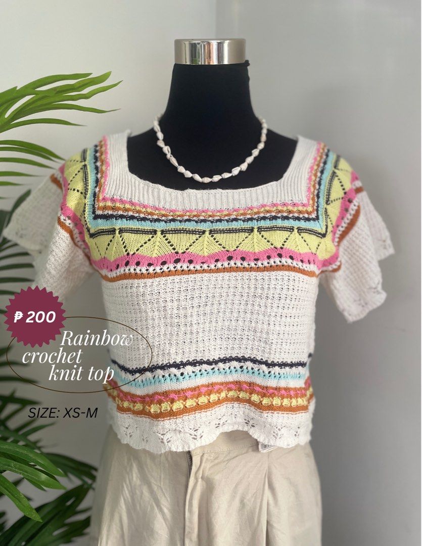 Eyelet, & knit tops ₱200 each (Category: Blouses) located in Manila. Submitted by kbolshoppe.kyla (Listing ID 1470128583, Image 2). Description: **slightly negotiable** Follow: K&B Olshoppe page on FB 🎀.