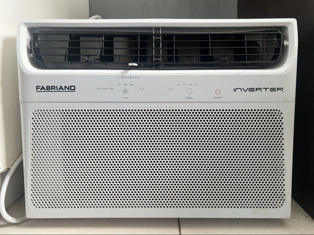 Fabriano Inverter Window Type Air Conditioner - Good Condition (Category: Air Conditioning and Heating) located in Manila. Submitted by bluedenny014 (Listing ID 1470018052, Image 1). Description: ORIGINAL PRICE BOUGHT: 26K PRODUCT DETAILS Brand: Fabriano (Italian Brand) Model: FWE09HWIC-32 Type: Window-type air conditioner Cooling Capacity: 1 HP Technology: Full DC i5 Inverter Cooling Capacity: 9,100 kJ/h (variable) Rated Power Input: 900 W Power
