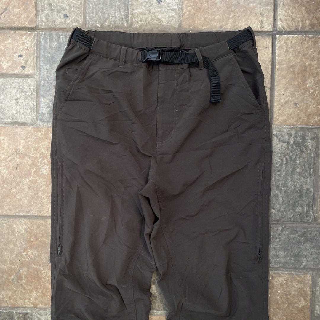 FairCraft Brown Outdoor Tech Hiking Pants (Category: Activewear) located in Pasig City. Submitted by icie_finds (Listing ID 1469975250, Image 2). Description: FairCraft Brown Outdoor Tech Hiking Pants Size: Fits 28 - 36 (Adjustable webbing belt) DIMES / Measurements: - W 28-36 - L 41 - LegOpen 8 Condition: Excellent condition (Clean fabric, hardware all intact) Price: ₱600 Details & Features: - FairCraft embroidered logo patch on rear yoke - Soli