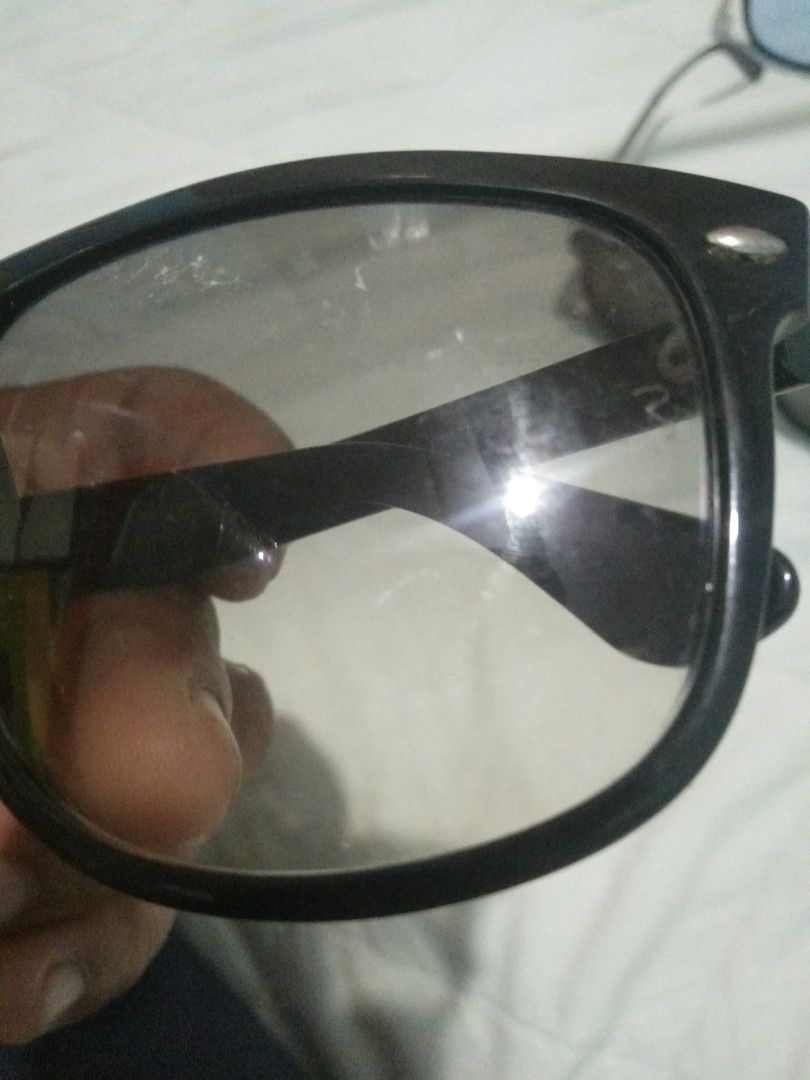 #fashion #jins #rieti #bundle #mactan (Category: Sunglasses & Eyewear) located in Manila. Submitted by acearlo.2401 (Listing ID 1470070025, Image 3). Description: 4pcs Take All Eyeglasses - pang porma / pang daily 1. JINS UCF 23S-166AA 48-28 Clear Yellow - Designed in Tokyo Made in China - orig JINS 2. RIETI Black Blue Lens - fashion 3. 2x Black Generic Shades - good lens Condition: used, may alikabok lang, linis lang kulang Take All ₱999only - h