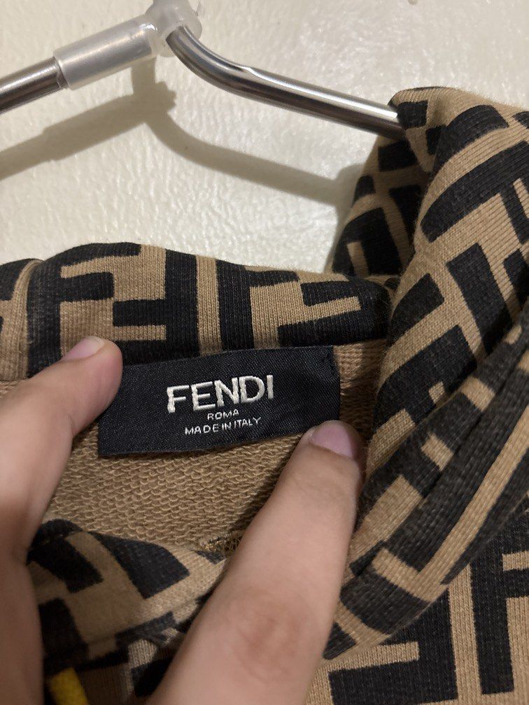 Fendi FF Monogram Hoodie (Category: Hoodies) located in Muntinlupa City. Submitted by owrayttttt (Listing ID 1470110396, Image 3). Description: - Fendi FF Monogram Hoodie - With tags - Dimes is 23x27 - No issue - Free shipping via j&t.