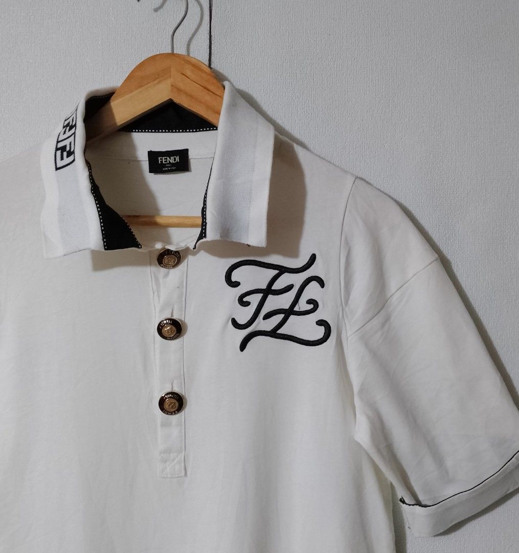 Fendi polo (Category: Tshirts & Polo Shirts ) located in Iligan City. Submitted by jh_pr0 (Listing ID 1469980321, Image 3). Description: FFēndî Like new Dimes: 19-20x29 Color rate: 9.8/10 No issue Mine: 1k+sf.