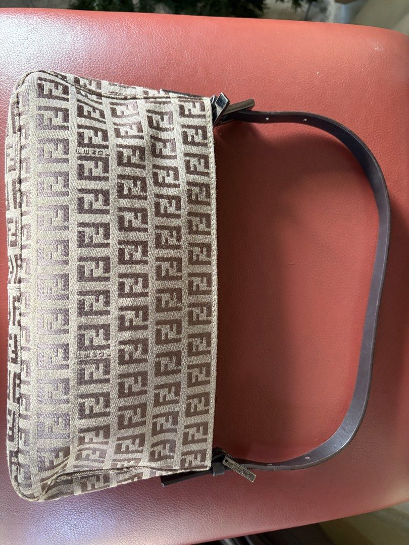 Fendi Zucchini Pochette (Category: Luxury Bags & Wallets) located in Baler. Submitted by waikikisurfer (Listing ID 1470017249, Image 3). Description: Fendi Pochette Very Good Condition Minimal Sign of use -very not noticeable Body no rubs no holes FF underzip With Code Japan Sourced Offer your price for sure buyer 💰 .
