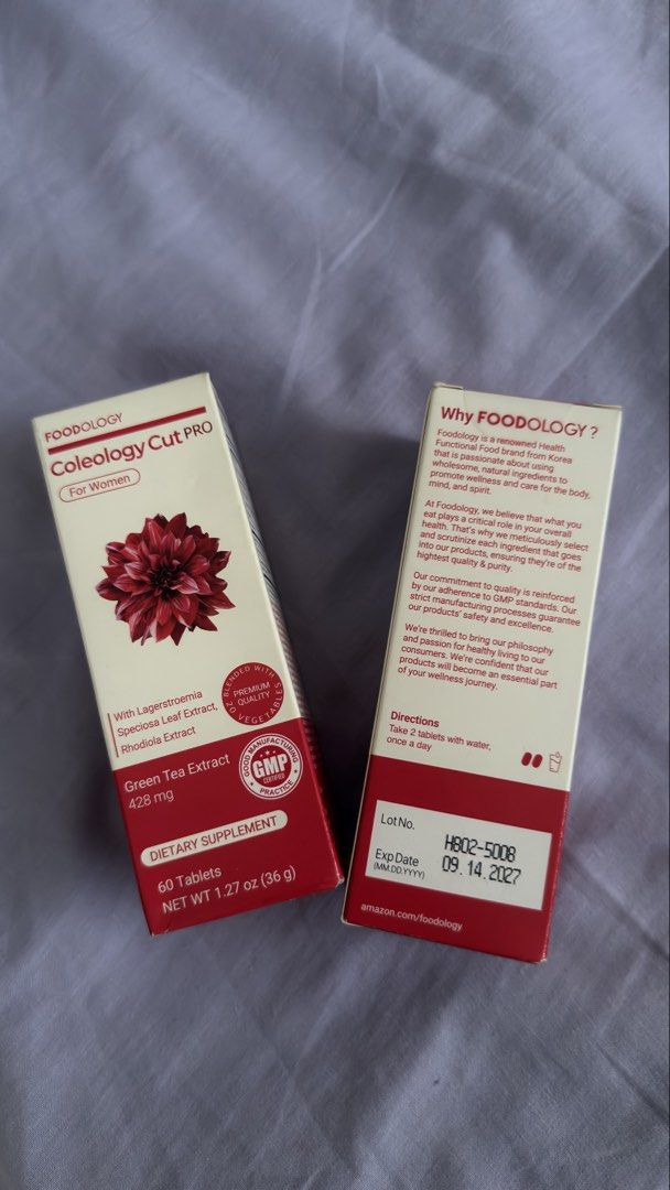 Foodology Coleology Cut PRO (60 Tablets) (Category: Health Food, Drinks & Tonics) located in Manila. Submitted by shobskaryll2004 (Listing ID 1470077302, Image 2). Description: - brand new, authentic with box - from South Korea - 60 tablets - cult-favorite in South Korea - exp: 09-14-2027 ✅2 avail .