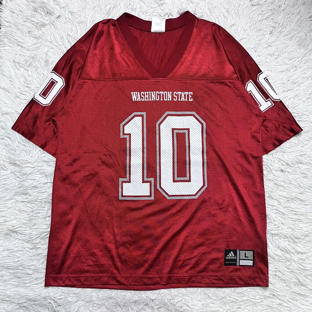 Football jersey (Category: Activewear) located in Baguio. Submitted by sellingtonshop (Listing ID 1469976988, Image 1). Description: u24. Washington State Cougars Football Jersey #10 Size: L Dimes: 30*26 Condition: excellent Issue: none Mine: 780 Steal: 880 Grab: 980.