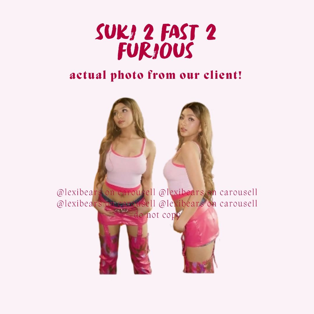 FOR RENT : Suki 2 Fast 2 Furious (Category: Sets or Coordinates) located in Taguig. Submitted by lexibears (Listing ID 1470088043, Image 2). Description: FOR RENT : Suki 2 Fast 2 Furious Requirements: 2 Valid IDs 1 Billing Statement Security Deposit Signed Contract from us .