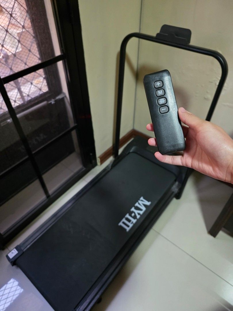 FOR SALE: Foldable Electric Treadmill Walking Pad (Category: Cardio & Fitness Machines) located in Manila. Submitted by eliasus_321 (Listing ID 1470025554, Image 2). Description: Perfect for home workouts, saving space, and hitting your daily step goals even when it’s raining outside! Price: ₱ 5,000 (Slightly negotiable for sure buyers) Product Features: • Brand: MY-HI • Compact & space-saving (Foldable handle/armrest) • Digital LED display track