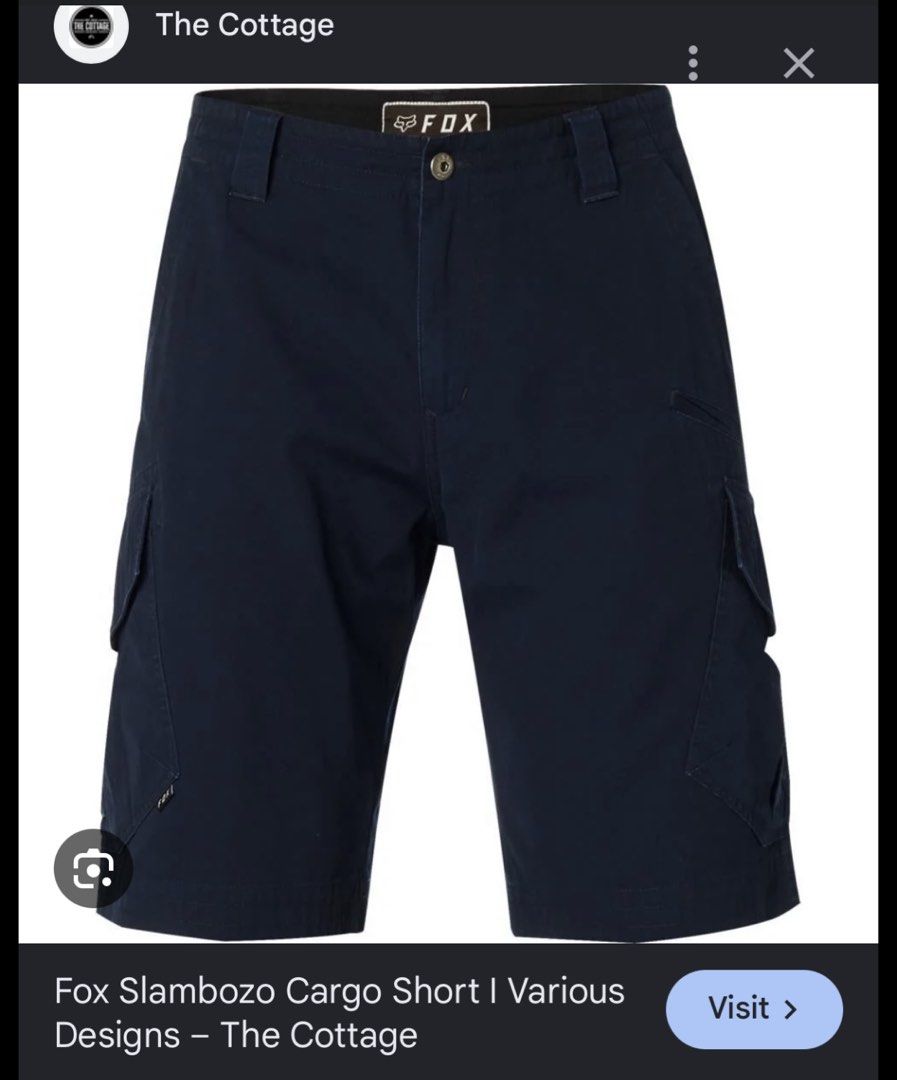 Fox Cargo Short (Category: Shorts) located in Tabaco. Submitted by NanThriftingsss (Listing ID 1470103483, Image 1). Description: Fox Cargo Short Excellent condition Size: 30 on tag (32x20 inches) 9/10 Color rate Black color No issue 650📍.