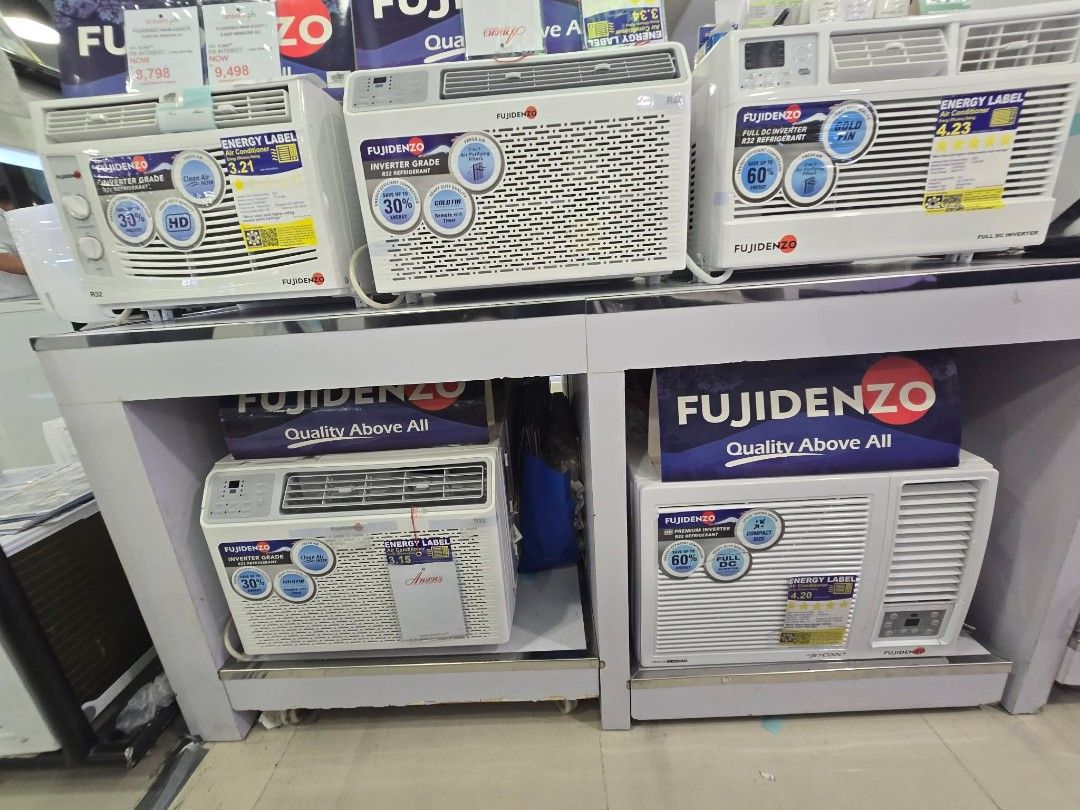FUJIDENZO Window Type Aircon (Category: Air Conditioning and Heating) located in Makati City. Submitted by chuck_claros (Listing ID 1470104742, Image 1). Description: FUJIDENZO Window Type Aircon Manual Type And With Remote (Non Inverter And Inverter Type) ☑️Brand New Factory Sealed Unit With Official Sales Invoice And Warranty ◽(NON INVERTER) Manual Type .6 hp - Wam632igt2 - 8,990 ◽(NON INVERTER) Remote Type .6 hp - War632igt2 - 9,690 .75 hp - W