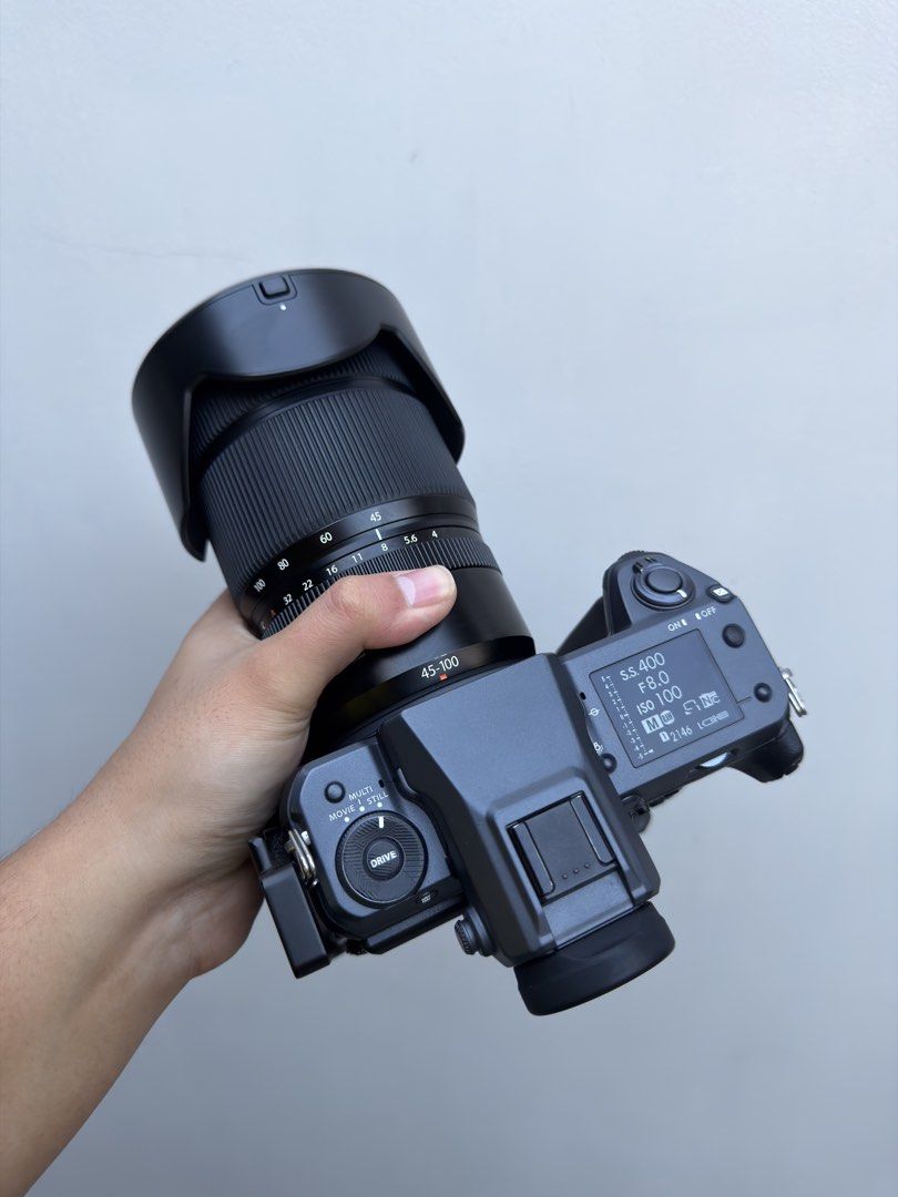 Fujifilm GFX 100 with GF 45-100 (Category: Cameras) located in Manila. Submitted by anikendela77400 (Listing ID 1470044074, Image 3). Description: Selling GFX100 Body 4 Batteries Included No fungus clean sensor Complete with box Body price: 140,000php GF45-100 F4 Lens Clean Glass No fungus No glass scratches Complete with box Lens price: 70,000php Meet ups within Makati or Taguig Area.
