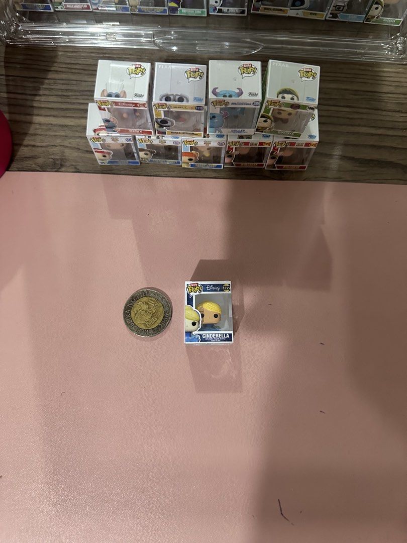 Funko Bitty Pop! Disney and Pixar Mini Figures (Category: Designer & Blind Box Toys) located in Manila. Submitted by randomclothing (Listing ID 1470033996, Image 3). Description: FUNKO BITTY POP❗️(smallest funko) Selling my dupes or trade. Disney Princess • Cinderella - 200 Toy Story (1k Take all) • Jessie - 220 • Woody - 220 • Gabby Gabby - 250 • Bullseye (2x) - 230 Pixar (800 take all) • Sulley - 200 • Wall-E - 200 • Remy - 250 • Russell - 250 