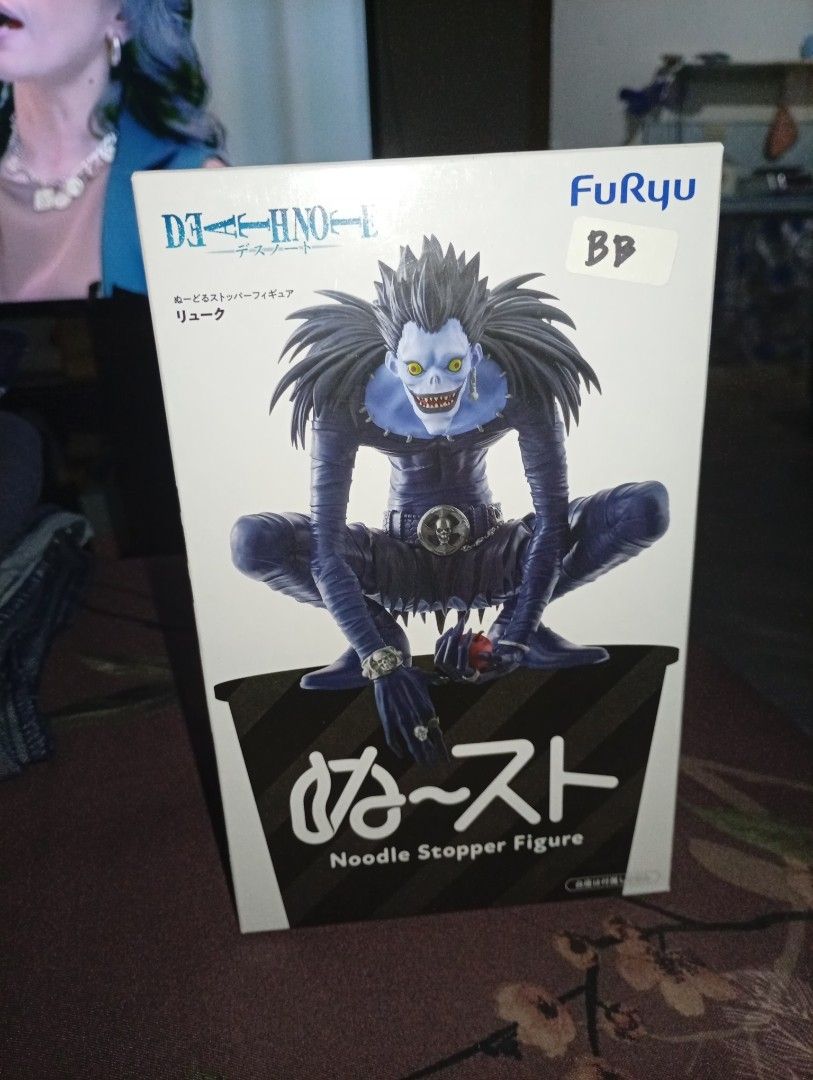 FuRyu Death Note Ryuk Noodle Stopper Figure (Category: Figurines & Statues) located in Manila. Submitted by funk. (Listing ID 1470043122, Image 1). Description: - Item: Death Note Ryuk Noodle Stopper Figure - Manufacturer: FuRyu (100% Authentic) - Condition: Great, perfect for sitting on cups or shelves - Packaging: Original box included - Perfect for Death Note fans and anime collectors!.