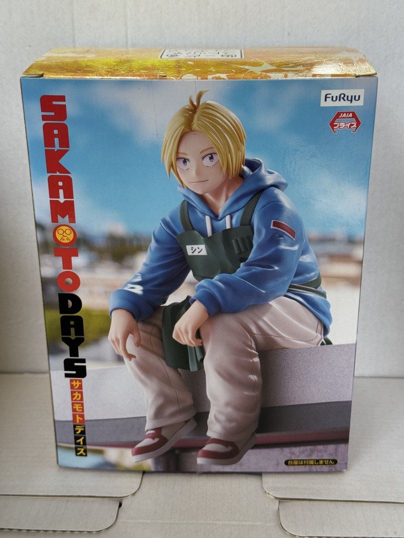 FuRyu Sakamoto Days Shin Figure (Category: Figurines & Statues) located in President Roxas. Submitted by isserminator (Listing ID 1469955812, Image 1). Description: - Authentic FuRyu prize figure of Shin from Sakamoto Days - Features Shin in his casual blue hoodie, apron, and sneakers sitting pose - 100% authentic crane game prize directly from Japan - Perfect for Sakamoto Days fans and figure collectors.