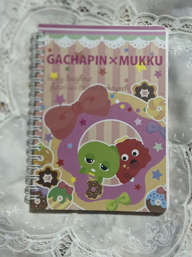 Gachapin x mukku small spiral notebook (Category: Stationery & School Supplies) located in Davao. Submitted by favoritepreloved (Listing ID 1470117439, Image 1). Description: .