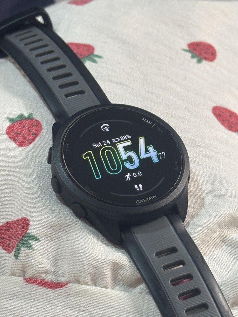 Garmin Forerunner 165 (non-music) (Category: Wearables & Smart Watches) located in Manila. Submitted by alironsairo (Listing ID 1470062410, Image 2). Description: FS: Garmin Forerunner 165 (non-music) 1 yr old 10k original price 5,500 selling price No box With charger.