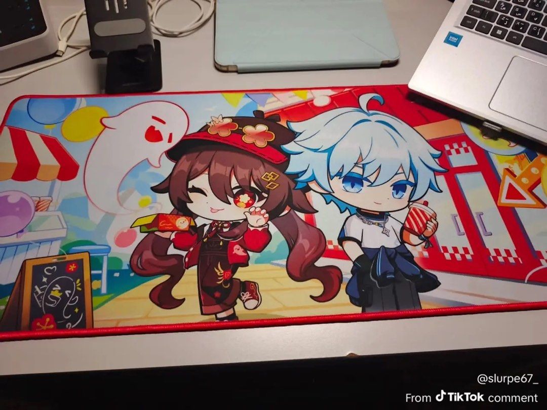 Genshin x Pizza Hut Official Mouspad ( Not yet open), Video Gaming ...