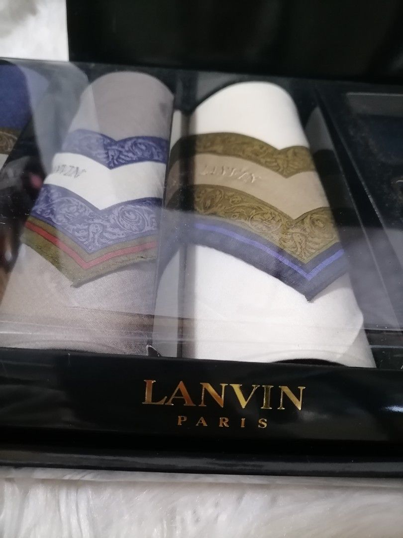 Gift Ideas: Lanvin Hankies & Socks Set (Category: Handkerchief & Pocket Squares) located in Butuan. Submitted by az-branded.items (Listing ID 1469968726, Image 3). Description: 3pcs. Hankies 2 pairs Socks Authentic items From Japan.